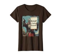 Behold A Lowly Peasant Funny Sarcastic Ren Fair Medieval T-Shirt, Women, Brown, Medium