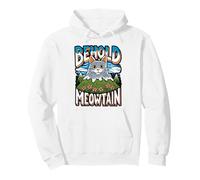 Behold a Meowtain Funny Cat Stack Pullover Hoodie