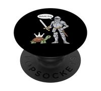 Behold Dog Funny Turtle Wearing King Crown Hilarious Gamer PopSockets Adhesive PopGrip