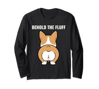 Behold The Fluff Corgi Funny Dog Lover Long Sleeve T-Shirt