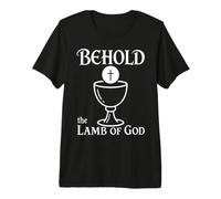 Behold The Lamb of God Catholic Eucharist Chalice Premium T-Shirt