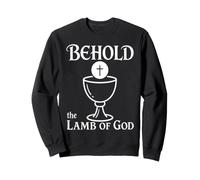 Behold The Lamb Of God Catholic Eucharist Chalice Sweatshirt