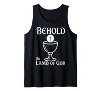 Behold The Lamb of God Catholic Eucharist Chalice Tank Top