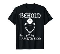 Behold The Lamb of God Catholic Eucharist Chalice Value Graphic T-Shirt