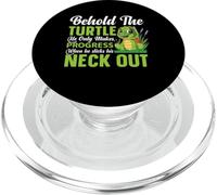 Behold The Turtle He Only Makes Progress When He | Tortoise PopSockets PopGrip for MagSafe