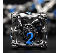 Beholder DND Dice Set, Eye Monster Metal Dice, ZHOORQI 7PC/Set Polyhedral Dices for Dungeons and Dragons, D&D Gifts（Eye-Blue)