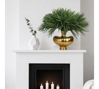 BEHONA 24 Pcs Christmas Norfolk Pine Branches, Artificial Christmas Norfolk Artificial Greenery Pine Needle Branches Small Twig for Xmas DIY Making Garland Wreath Home Decor (24)