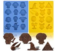 behone Harry Silicone Mould Chocolates 2 Pieces Silicone Baking Mould Chocolates for Sweets, Chocolate, Sweets, Jelly, Ice Cubes