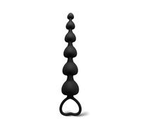 BeHorny Anal Beads Butt Plug Unisex Sex Toy, Increasing Size, Long Shaft, Silicone, Ring End for Easy Retrieval