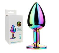 BeHorny Butt Plug Rainbow Metal Anal Plug | with Gift Box