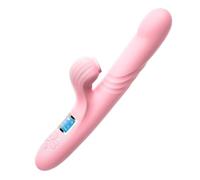 BeHorny Clitoris Rabbit Vibrator Thrusting Clitoral Sucking & Heating Sex Toy for Women - Pink