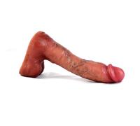 BeHorny Dildo Sex Toy, Liquid Silicone Hyper Realistic Penis with Balls & Suction Cup