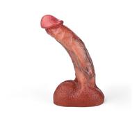BeHorny Dildo Sex Toy, Liquid Silicone Hyper Realistic Penis with Balls & Suction Cup