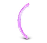 BeHorny Giant Double Ended Dildo Dong, Purple, 450 mm | Realistic Penis, For Lesbian/Anal