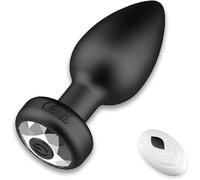 BeHorny High Power Butt Plug Remote Control 10 Speed/Mode Rechargeable Vibrating Butt Plug, Anal Sex Toy