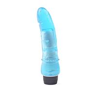 BeHorny Realistic Penis Vibrator Dildo, 8.2" Length, Veins, Penis Head, Massive Power, Blue
