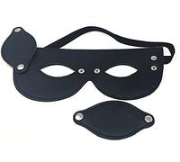 BeHorny Sexy Fetish Eye Mask Studded PU Material Blindfold, Removable Blinders