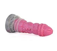 BeHorny Squirting Dildo Sex Toy, Liquid Silicone Alien/Fido/Animal Dildo with Suction Cup, Pump & Syringe Included