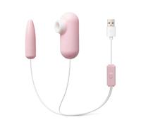 BeHorny Vibrating Love Egg with Clitoris Sucker, USB Powered Sex Toy