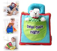 behound 3D Baby Bear Cloth Book, Touch And Feel Crinkle Cloth Books 3 To 12 Months, Soft Cloth Books For Babies Infants Toddler, Baby Books 3-12 Months, Crinkle Books For Babies (A)
