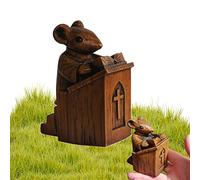 behound Church Mouse Decoration, Wooden Church Mouse Resin Statue, The Vicar In The Pulpit, for Home Office Miniature Tabletop Religious Decoration (1 pcs)