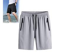 behound Men'S Plus Size Ice Silk Stretch Shorts, 2023 Male Quick Dry Lightweight Gym Ice Silk Shorts (M,Grey)