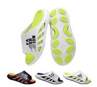 behound Mens Recovery Sandals with Comfortable Plantar Fasciitis,Lightweight Orthotic Sport Recovery Slippers High Arch Support (White-Green,UK 3.5-4)