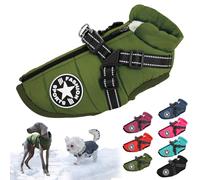 behound Pawbibi Sport - Waterproof Winter Jacket with Built-in Harness, Pawbibi Dog Warm Jacket with Harness, Fashion Sports Dog Coats for Small and Large Dogs Winter Waterproof (XXL,Green)