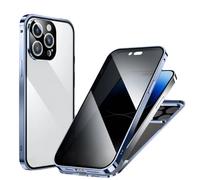 behound Stealth Case,Stealth Carbon Fiber Phone Case,Stealthcase Magnetic Privacy Case with Double Buckle for iPhone 11/12/13/14/15 Pro Max,Privacy Screen Protector Case For iPhone (15Pro MAX,Blue)