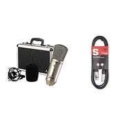 Behringer B-1 Single Diaphragm Condenser Microphone & Stagg 3M / 10ft XLR to XLR Cable, 3-Pin Male to Female, Suitable for Microphone, PA System, Audio Mixer, Studio Monitors, Audio Recording