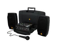 Behringer EUROPORT PPA200 Ultra-Compact 200 Watt 5 Channel Powered Mixer with Wireless Microphone Option, Klark Teknik Multi-FX Processor and FBQ Feedback Detection