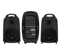 Behringer EUROPORT PPA2000BT 2000W Portable PA System with Wireless Microphone Ready Active Speakers, DJ Mixer Sound System for DJ Equipment Full Setup and PA & Stage