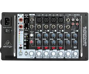 Behringer EUROPOWER PMP500MP3 Ultra-Compact 500 Watt 8 Channel Powered Mixer with MP3 Player, Reverb and Wireless Option