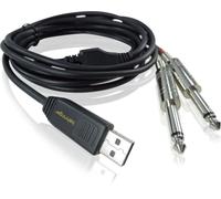 Behringer LINE 2 USB 2 Stereo 1/4" Line in to USB Interface Cable (Black)