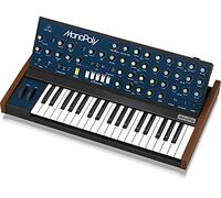 Behringer MONOPOLY 4-voice analog polyphonic synthesizer with 37 full-size keys, 4 VCO, VCF, 2 LFO, 2 envelopes, sync and cross modulation and arpeggiator, Compatible with PC and Mac