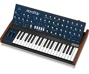 Behringer MONOPOLY 4-voice analog polyphonic synthesizer with 37 full-size keys, 4 VCO, VCF, 2 LFO, 2 envelopes, sync and cross modulation and arpeggiator, Compatible with PC and Mac