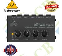 Behringer MX400 Micromix Low Noise 4 Channel Mono Line Audio Keyboard Mixer