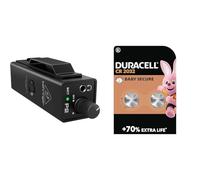 Behringer POWERPLAY P2 Ultra-Compact Personal In-Ear Monitor Amplifier & DURACELL 2032 Lithium Coin Batteries 3V (2 pack) - Up to 70% Extra Life - Baby Secure Technology