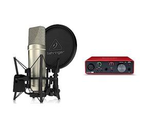 Behringer TM1 Complete Recording Package & Focusrite Scarlett Solo 3rd Gen USB Audio Interface, for the Guitarist, Vocalist, Podcaster or Producer, Studio Quality Sound
