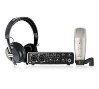 Behringer U-PHORIA STUDIO PRO Complete Recording Bundle with High-Definition USB Audio Interface, Condenser Microphone, Studio Headphones and More