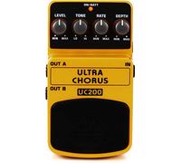 Behringer ULTRA CHORUS UC200 Ultimate Stereo Chorus Effects Pedal, Yellow