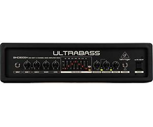 Behringer ULTRABASS BXD3000H Ultra-Lightweight 300 Watt 2 Channel Bass Amplifier Head with FBQ Spectrum Analyzer, Ultrabass Processor and Compressor