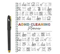 BEHUX ADHD Cleaning Planner Book with Pen, A4 Household Cleaning Schedule and Checklist Management, ADHD Daily Planners, Colorful Cleaning Planners for Daily, Weekly, Monthly, Annually Organizer