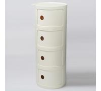Bei 2Tier Round Nightstand with 2/3/4 Ders PlasticCabinet for Smals Sliding Door nizer for Living Room Modern Fur Solut