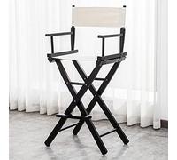 Bei Folding Director's Chair - 30" Portable Makeup Artist Stool Height Adjustable Lightweight & Ideal for Beau Professals & Makeup Artists.