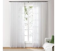 Bei Sheer ain 96" Long, Lightweight Voile Drapes, Pinch Pleated Window Treatment Panel for Living Room, Kitchen, Bathroom - 36" W x 96" L