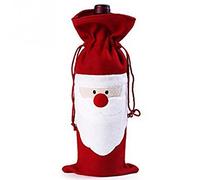 Bei wang 1Pcs Xmas Santa Claus Red Wine Bottle Cover Bags Christmas Table Dinner Decoration Home Party Decors by Bei wang