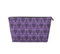 BEIANSHUO Small Makeup Bag for Women - Leather Travel Cosmetic Bag Make Up Pouch Mini Travel Zipper Pouch - Makeup Organizer Bag, Haunted The Mansion, One Size