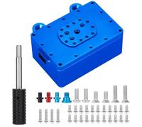 BEIBEINOYA Aluminum Receiver Electronics Box For 1/10 RC Crawler Car Model Upgrade Parts(Blue)