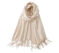 BEIBXHQQ 1 Piece Beige Color Shawl, Women's Scarf and Shawl, Cashmere Shawl and Scarf, Soft Scarf, Women's Lightweight Scarf, Women's Clothing Accessories, Suitable for Daily, Wedding and Party
